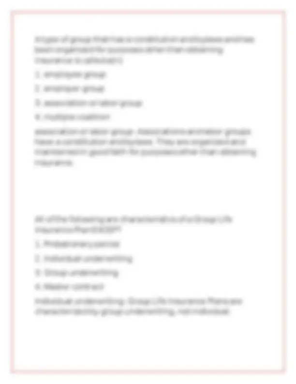 Text Review Complete Prep Review Exam Life Insurance Policies - PSI Quiz With complete ...