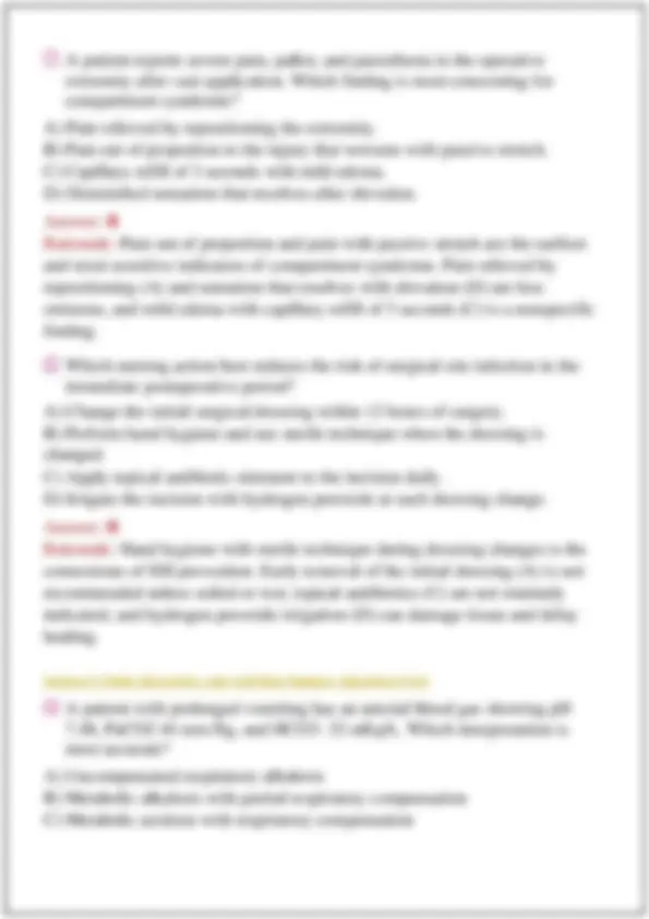 Proctor Test Form NUR 170 Medical Surgical Nursing Exam 3 Comprehensive Study Guide Exam ...