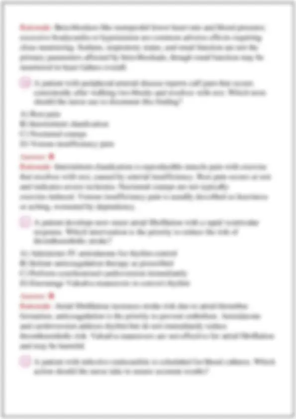 Proctor Test Form NUR 170 Medical Surgical Nursing Exam 4 Comprehensive Study Guide Exam ...