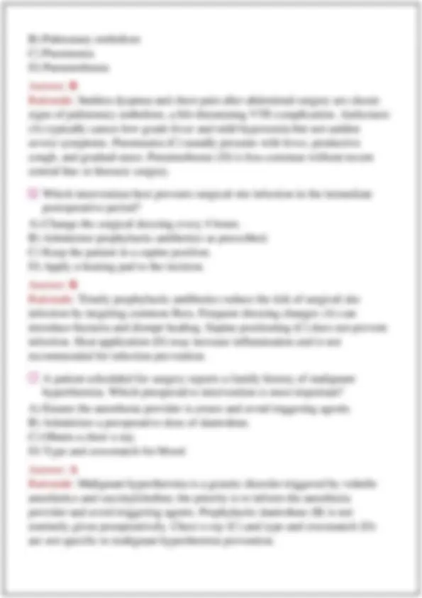 Proctor Test Form NUR 170 Medical Surgical Nursing Exam 4 Comprehensive Study Guide Exam ...