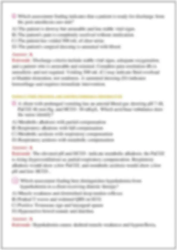 Proctor Test Form NUR 170 Medical Surgical Nursing Exam 4 Comprehensive Study Guide Exam ...