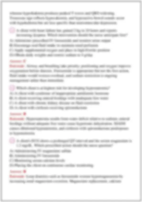 Proctor Test Form NUR 170 Medical Surgical Nursing Exam 4 Comprehensive Study Guide Exam ...