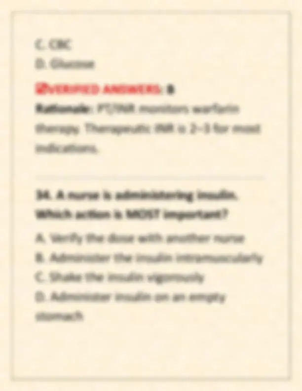 Rn Test Questions 100 NCLEX-RN Practice Questions with Answers and Rationales ...