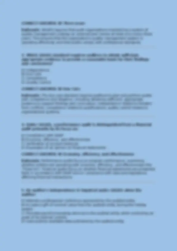 Computer Audit Controls NYC MANAGEMENT AUDITOR TRAINEE Questions with Rationales latest update ...