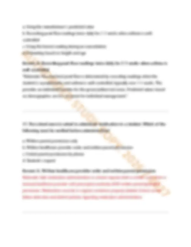 Rn Test Questions Actual Nationally Certified School Nurse Test A-Level Questions With ...