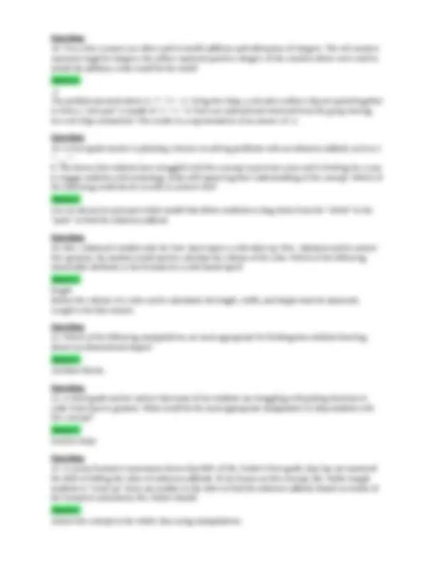 QUIZ MATH METHODS ELEMENTARY UPDATED ACTUAL QUESTIONS AND CORRECT ...