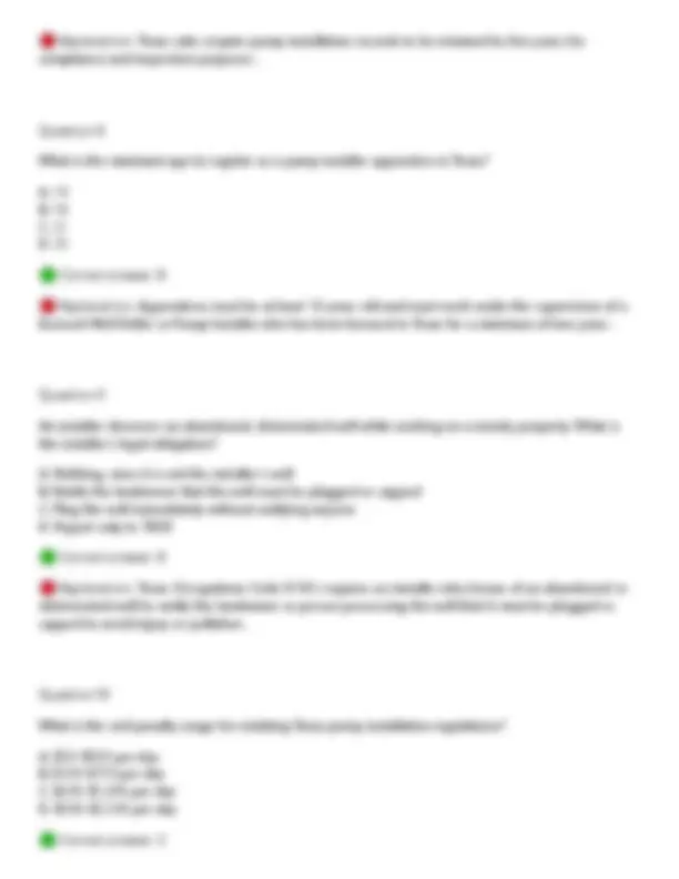 Water Testing Standards.pdf TEXAS SINGLE-PHASE PUMP INSTALLER LICENSE PRACTICE TEST – QUESTIONS AND ...