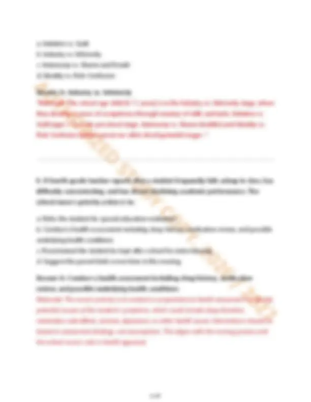 Rn Test Questions Actual Nationally Certified School Nurse Test A-Level Questions With ...