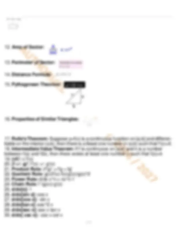 2 026 Calculus 1 Final Exam Study Guide – Latest Update with Correct ...
