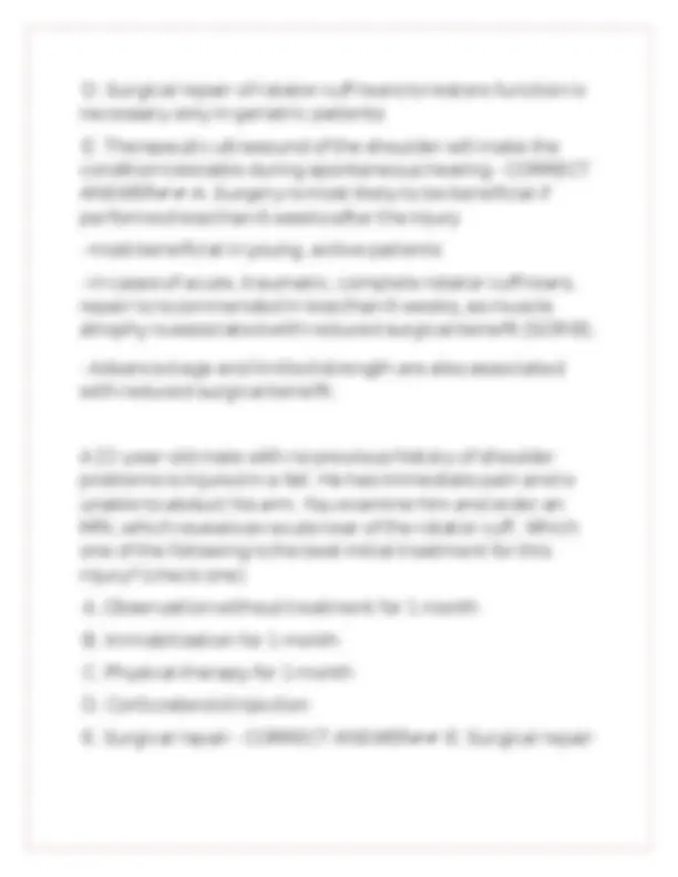 AAFP Board Review – MSK Exam Questions With Correct Answers | Exams ...