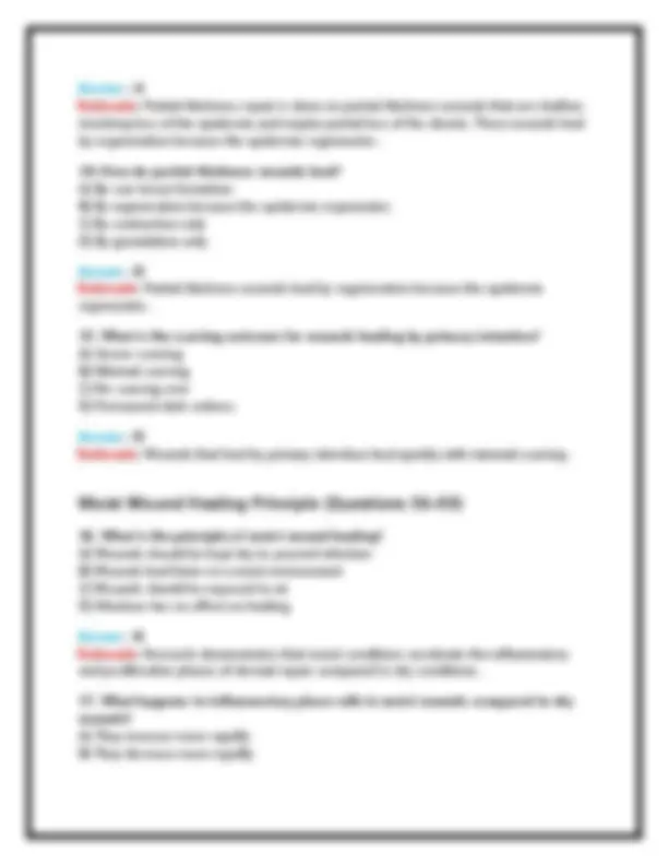 HESI RN 2027 2028 Wound Healing Phases and | Exams Nursing | Docsity