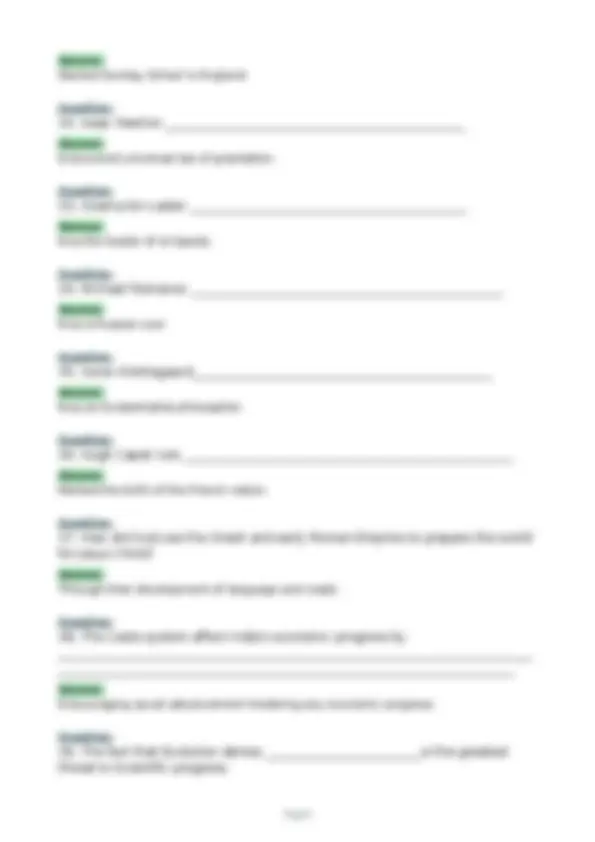 ABEKA 7TH GRADE HISTORY TEST 12 ACTUAL QUESTIONS AND CORRECT ANSWERS ...