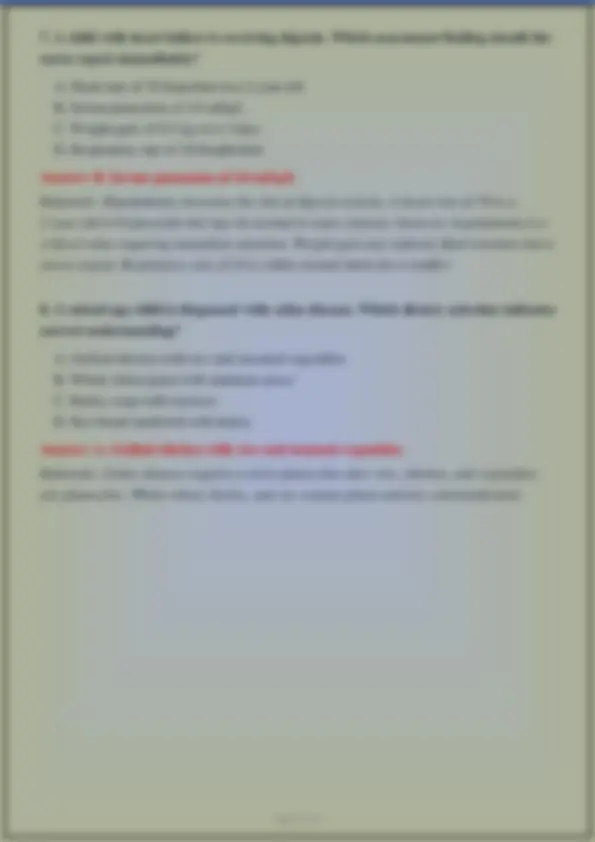 PEDIATRIC NURSING EXAM 3 (NUR 230) COMPREHENSIVE ASSESSMENT OF ...