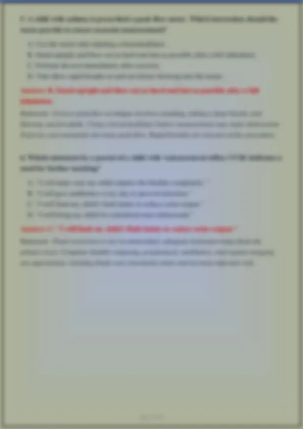 PEDIATRIC NURSING EXAM 3 (NUR 230) COMPREHENSIVE ASSESSMENT OF ...