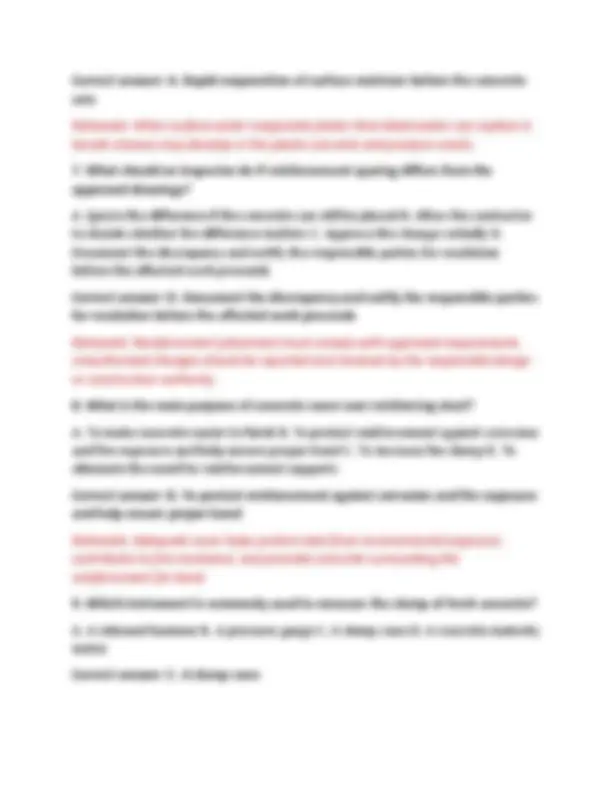 ACI CONCRETE CONSTRUCTION SPECIAL INSPECTOR EXAM NEWEST 2026/2027 EXAM ...