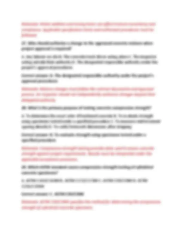 ACI CONCRETE CONSTRUCTION SPECIAL INSPECTOR EXAM NEWEST 2026/2027 EXAM ...