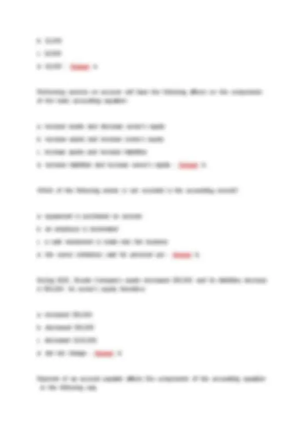 Accounting Chapter 1- Multiple Choice Questions and Answers Updated ...