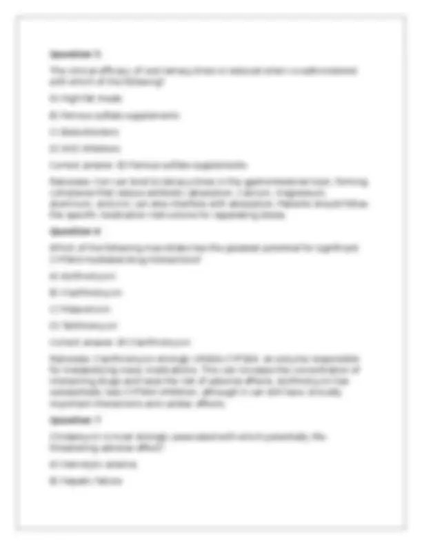 Transpeptidation NURS 5334 Advanced Pharmacology Quiz 2 – Questions and Answers | 2027 ...