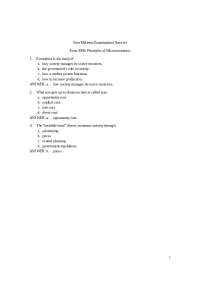 Midterm Examination: Principles of Microeconomics