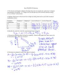 Homework 8 Solutions | Statistics for Engineering | STAT 4706 - Docsity