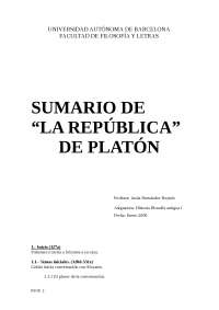 sumario republica de platon