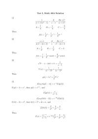 Test 1 Solutions - Operational Methods | MATH 4564 - Docsity