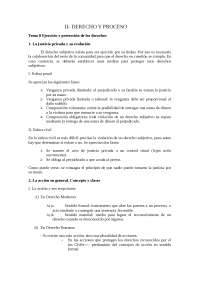 Derecho y Proceso: ejercicio y protección de los derechos