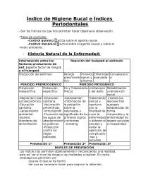 Indice de higiene y periodontales