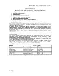 Representación de la información en las Computadoras