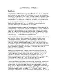 Astronomía antigua - Apuntes de Historia - Docsity