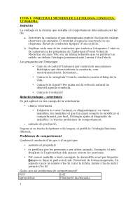 a Descriure la conducta d’una determinada espècie (ho fan els etòlegs obser