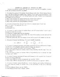 Exam 1A Problems with Solution - Introduction to Probability | MATH 111 ...