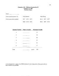 Midterm Exam 1 Questions - Organic Chemistry II | CHEM 241 - Docsity