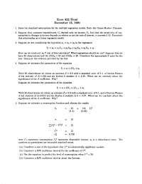Final Exam 1 - Old Practice Paper - Econometrics I | ECON 422 - Docsity