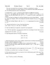 Differential Equations for Engineers and Scientists - Test 3 Questions ...