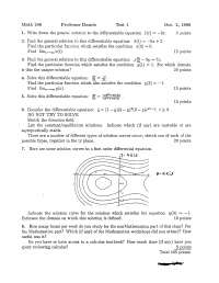 Differential Equations for Engineers and Scientists - Test 1 Problems ...