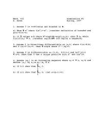 4 Questions in Advanced Calculus I - Exam 2 | MATH 410 - Docsity
