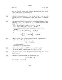 6 Practice Questions on Algebraic Structures - Test 3 | MATH 402 - Docsity