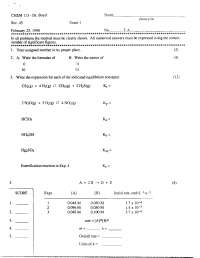 Practice Exam 1 - General Chemistry I | CHEM 113 - Docsity