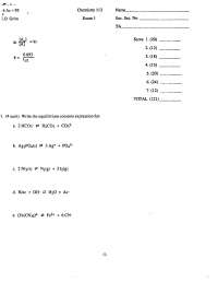 Summer Exam 1 Questions - General Chemistry I | CHEM 113 - Docsity