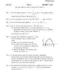 Practice Exam 3 - Elementary Calculus II | MATH 221 - Docsity
