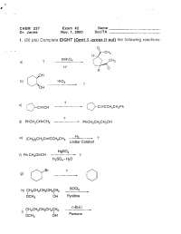 Exam 2 for Principles of Organic Chemistry I | CHEM 237 - Docsity