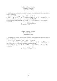 Análisis de Varias Variables: Prácticas de Septiembre de 2003 y Febrero de 2004 - Prof. Ga
