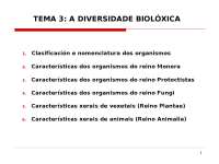 Clasificación y nomenclatura de organismos: Moneras, Protoctistas, Fungi y Plantas - Prof.