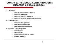Residuos, Contaminación y Impactos Globales: Urbanos, Aguas y Capa de Ozono - Prof. Seijo