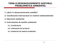 TEMA 8.DESENVOLVEMENTO SOSTIBLE. PROBLEMÁTICA AMBIENTAL