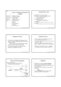 Java: un lenguaje orientado a objetos - Apuntes de Informática - Docsity