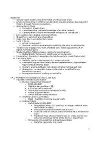 Prehistoric Art in Europe - Class notes | ART 2385