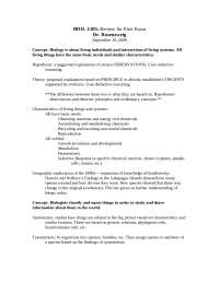 Study Guide for Principles of Biology - Exam 1 | BIOL 1105 | Study ...