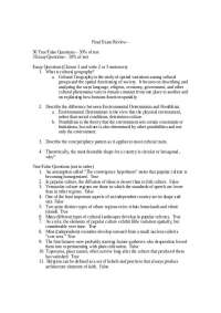 Final Exam Review - Society and Sustainability | GEOG 330